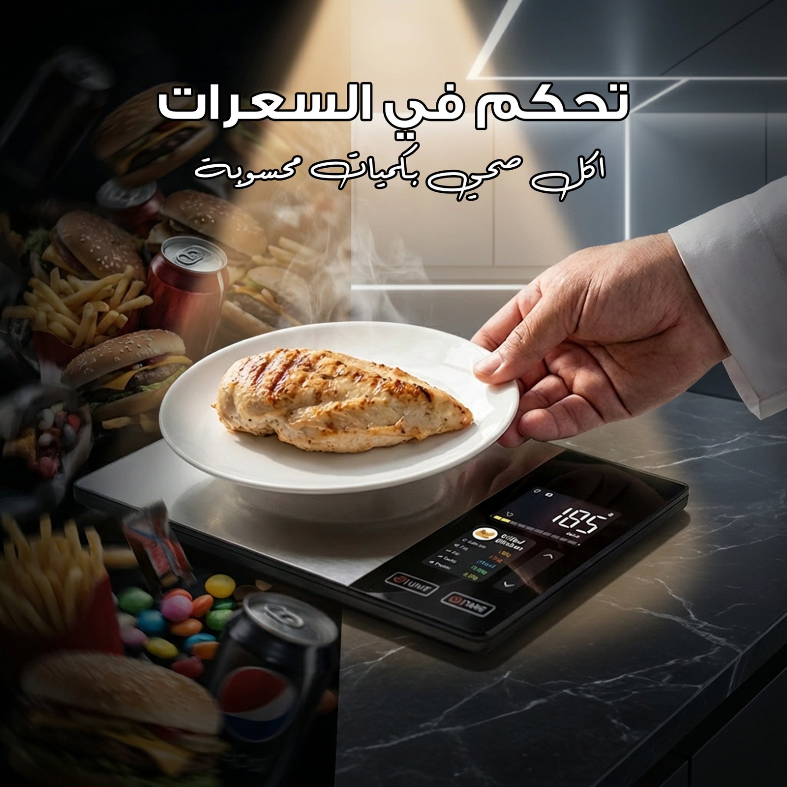 ميزان للجسم + ميزان تحليل الاكل - الصورة 6