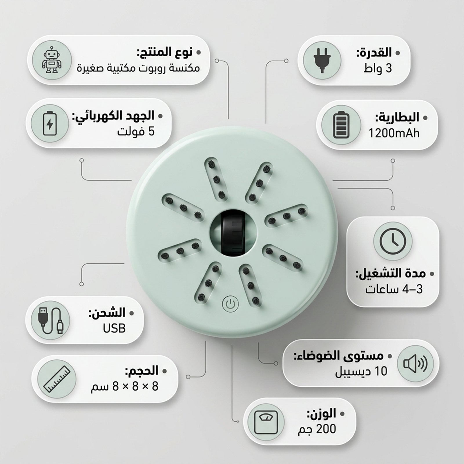 منظف روبوت للمكتب - الصورة 3