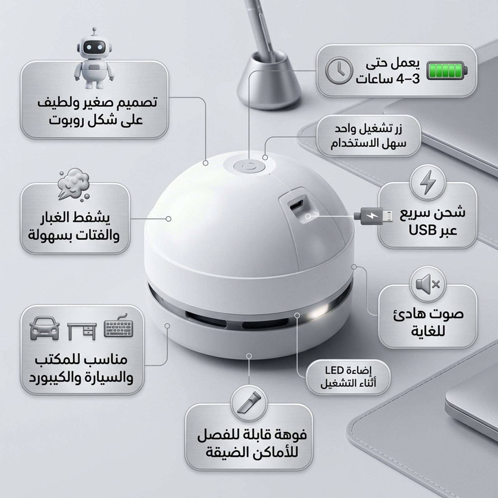 منظف روبوت للمكتب - الصورة 2
